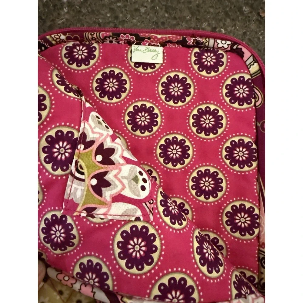 Vera Bradley Very Berry Paisley Laptop Sleeve Zipper Bag Pink Padded